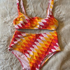 Aerie Scoop Neck Top & High Waisted Bottom Bikini